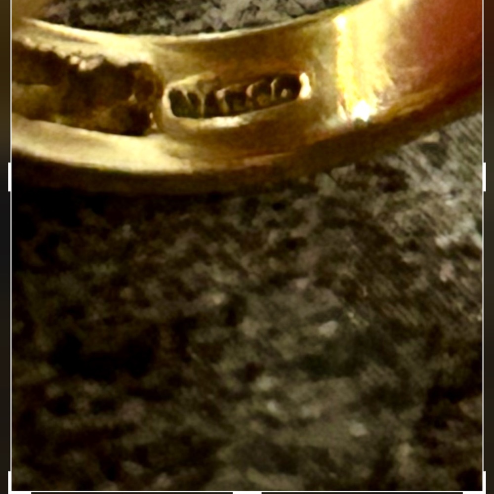 14k Yellow Gold Nabco Ring with green jade stone. Size 5 - Picture 13 of 14